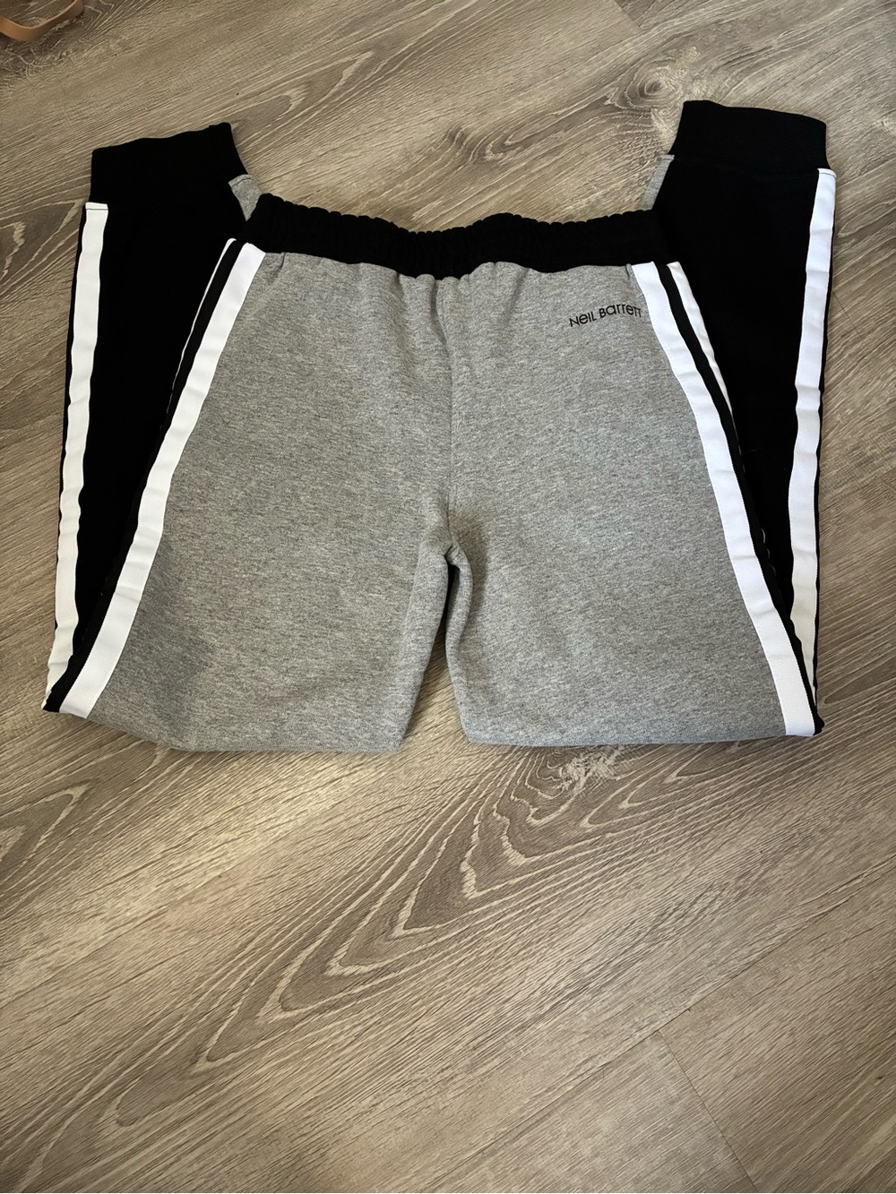 Neil Barrett Light Gray & Black Kids Jogger Sweatpants